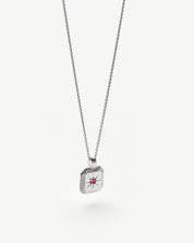 October Birthstone Pendant Necklace | Pink Tourmaline/October