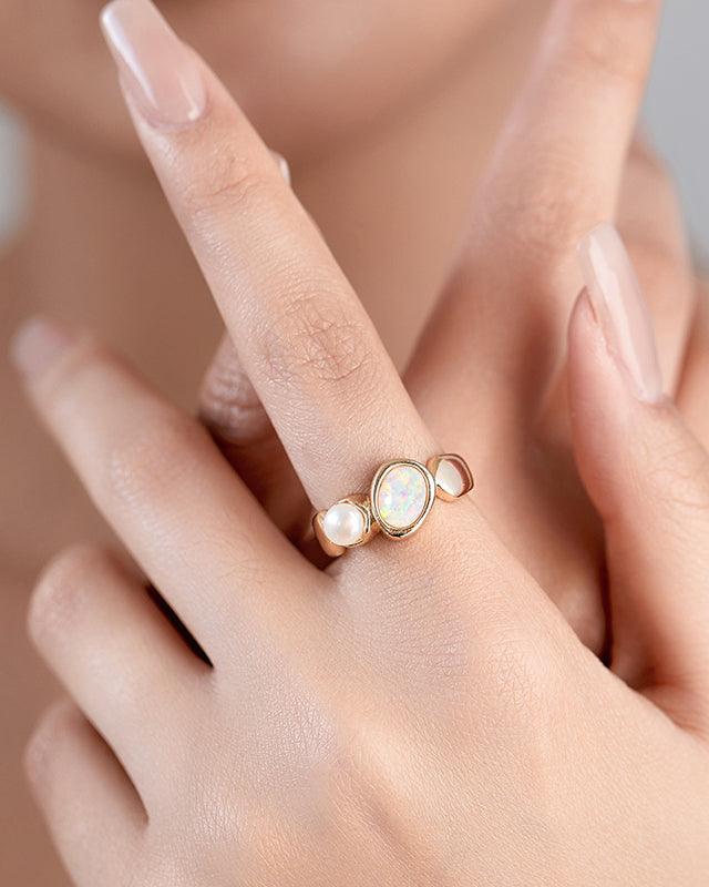 Opal Pearl Ring