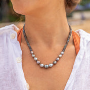 Mana Labradorite Pastel Tahitian Pearl Necklace