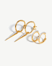 Pave Spike Ear Stack Gift Set | 18k Gold Vermeil/Pave