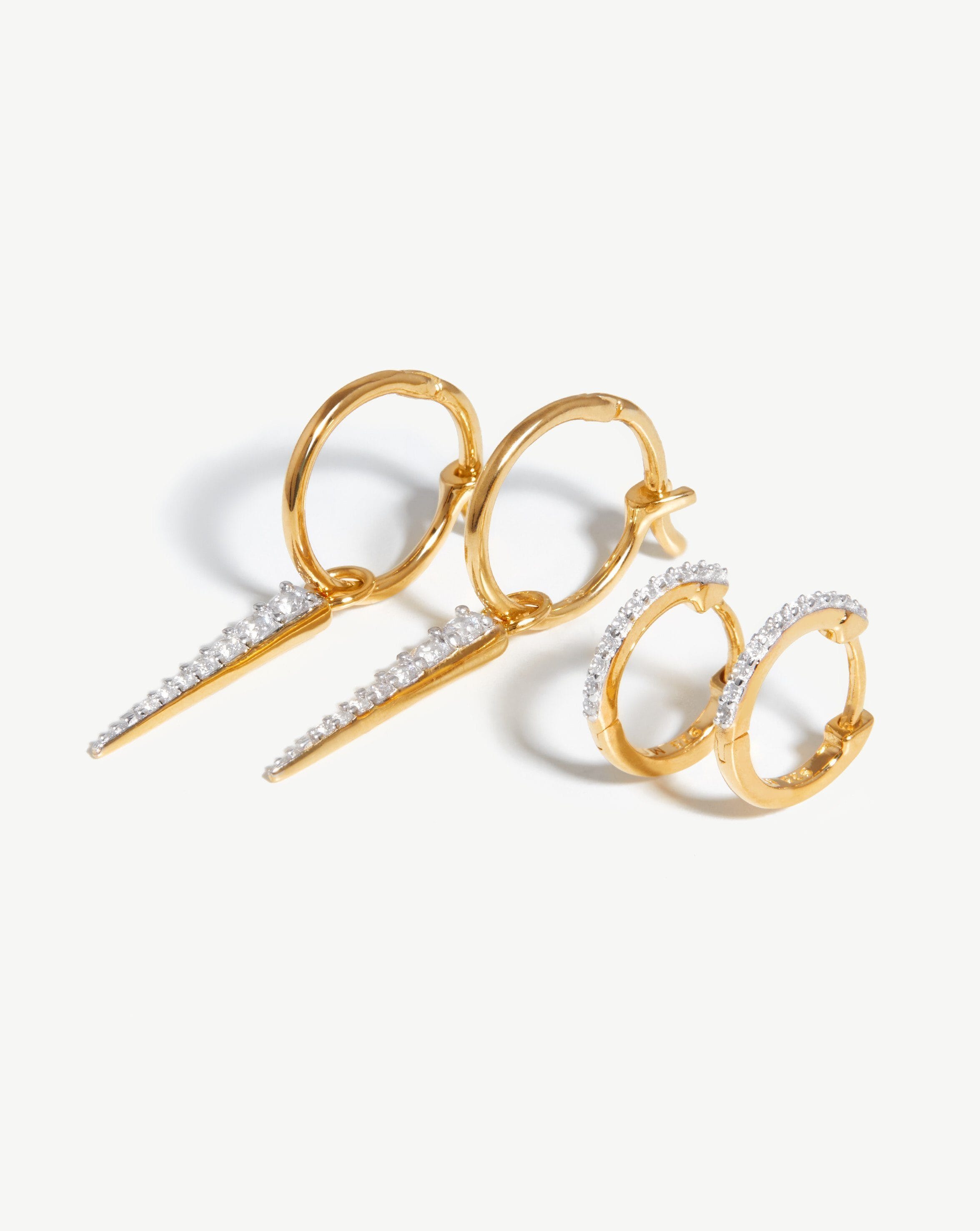 Pave Spike Ear Stack Gift Set | 18k Gold Vermeil/Pave