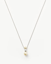 Pearl Ridge Pendant Chain Necklace | Sterling Silver/Pearl