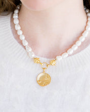 Tobacco Leaf Pearl Necklace