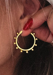 CAMPBELL WATER RESISTANT HOOP EARRINGS