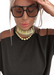 DRASTIC STATEMENT CHOKER NECKLACE