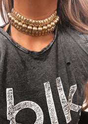 RUEFUL STATEMENT CHOKER NECKLACE