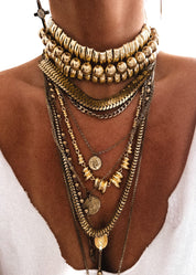 RUEFUL STATEMENT CHOKER NECKLACE