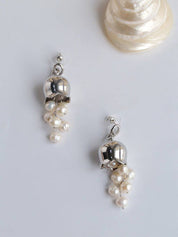 Lily of the valley pearl earrings