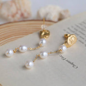 Long Drop Pearls Earrings