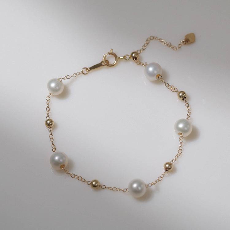 Jessica Pearl Necklace and Bracelet Gold Vermeil (Purchase Individually)