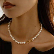 OT Locker Pearls Choker Necklace