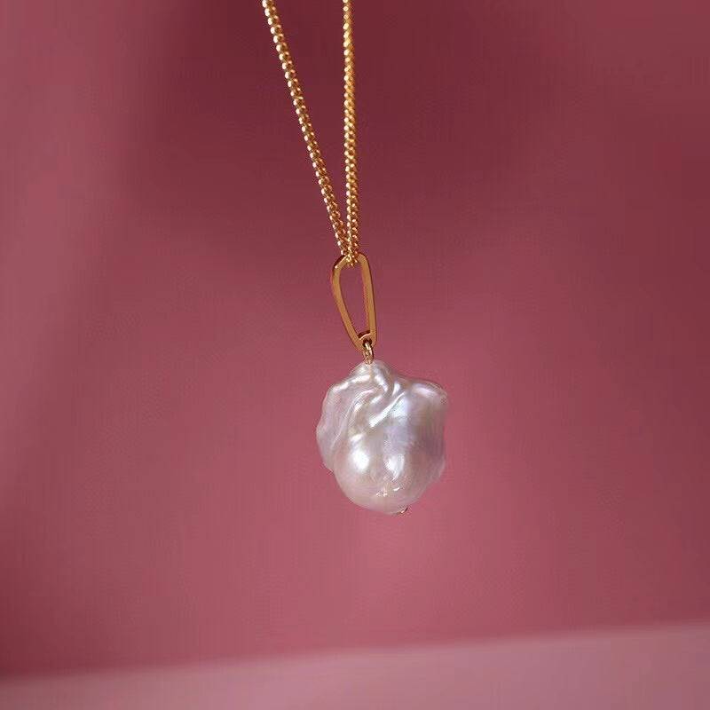 Single Drop Luxury Baroque Pearl Necklace