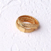 Chain Layered Gold Ring