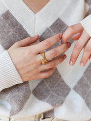 Chain Layered Gold Ring