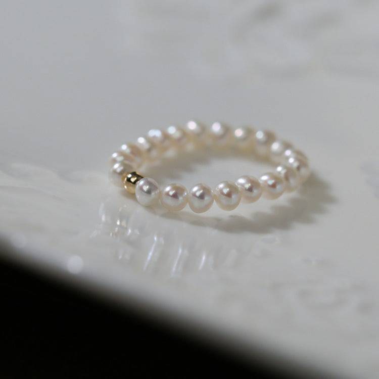 Scarlett Beaded Pearl Ring