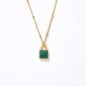 Alice Malachite Square Pendant Necklace