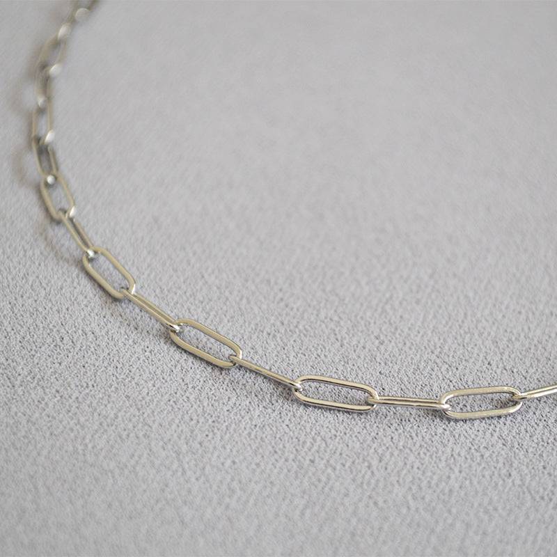 Modern Chain Paperclip Chic Gold Necklace