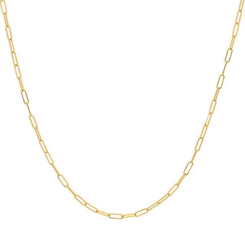 Modern Chain Paperclip Chic Gold Necklace