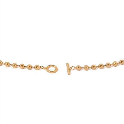 Gold Beaded Pearl Necklace & Bracelet (Purchase Individually)