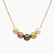 Rainbow Bomboocha Pearl Necklace