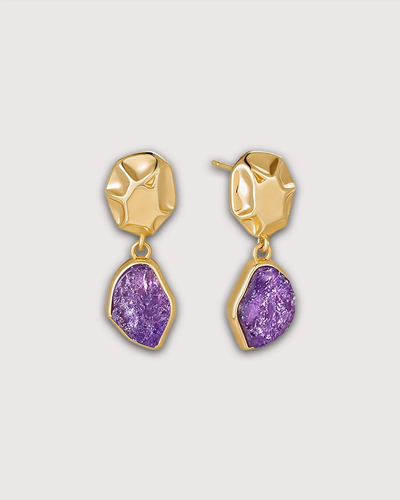 Raw Crystal Drop Earring