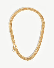 Ridge T-Bar Chain Necklace | 18k Gold Plated