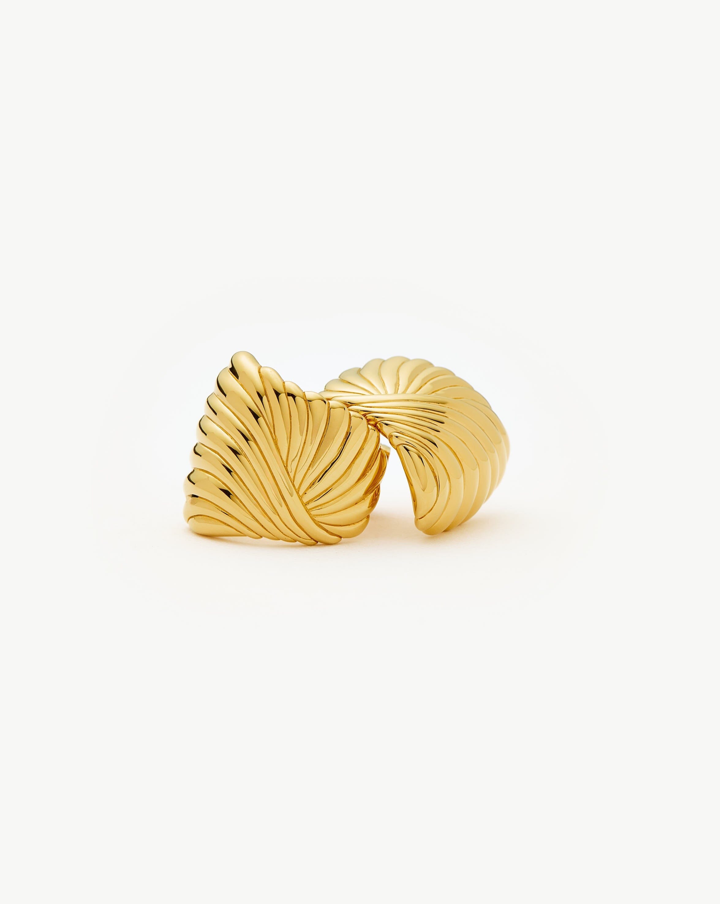 Ripple Stud Earrings | 18k Gold Plated