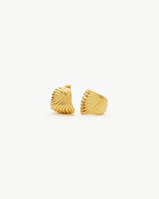 Ripple Stud Earrings | 18k Gold Plated