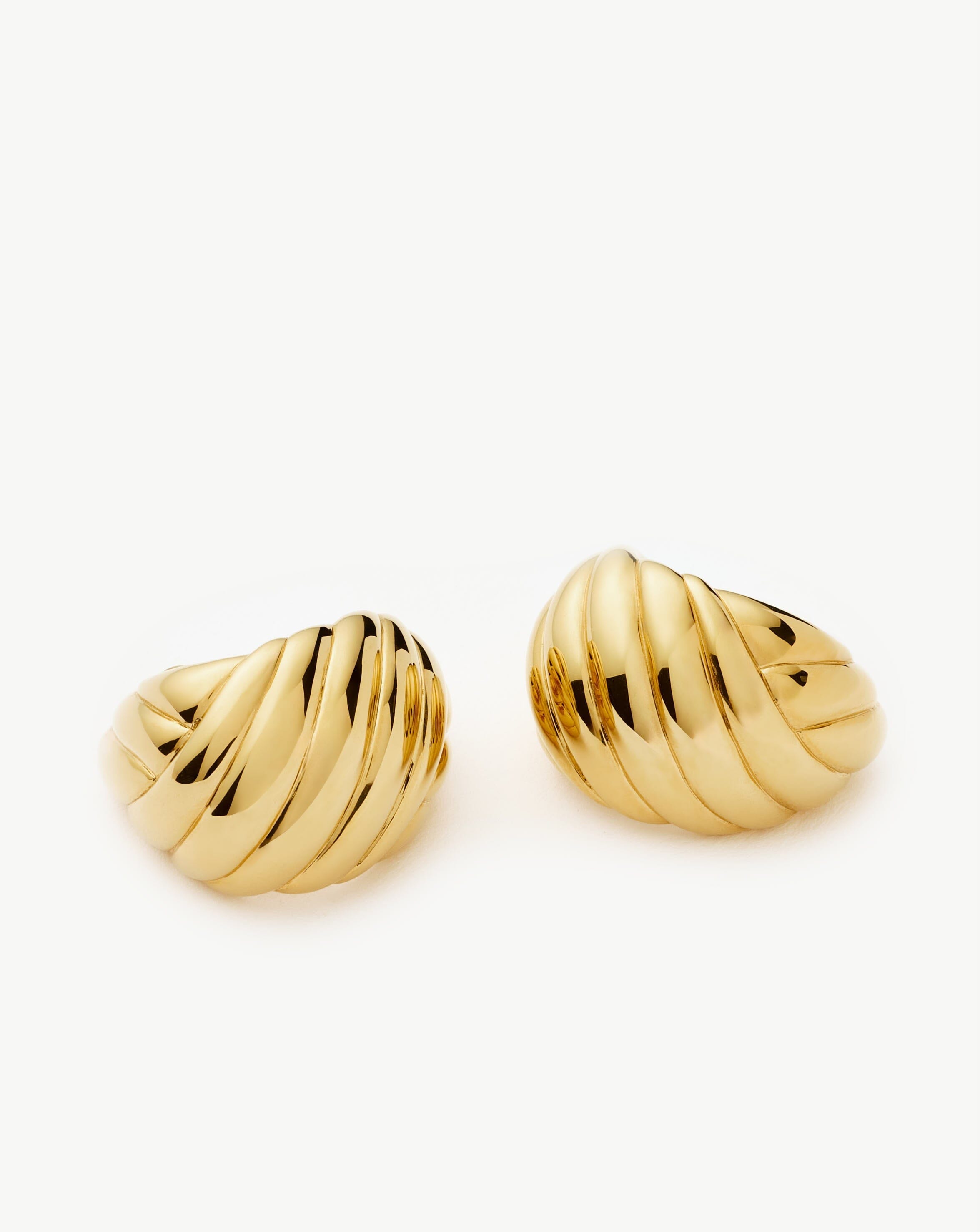 Rouje Lucia Dome Hoop Earrings | 18k Gold Plated