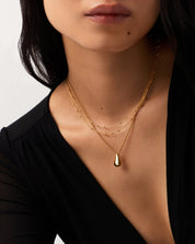 Savi Droplet Pendant & Double Necklace Set | 18k Gold Vermeil