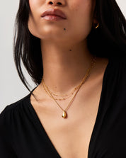 Savi Droplet Pendant & Double Necklace Set | 18k Gold Vermeil