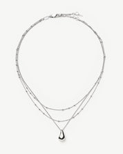 Savi Droplet Pendant & Double Necklace Set | Sterling Silver