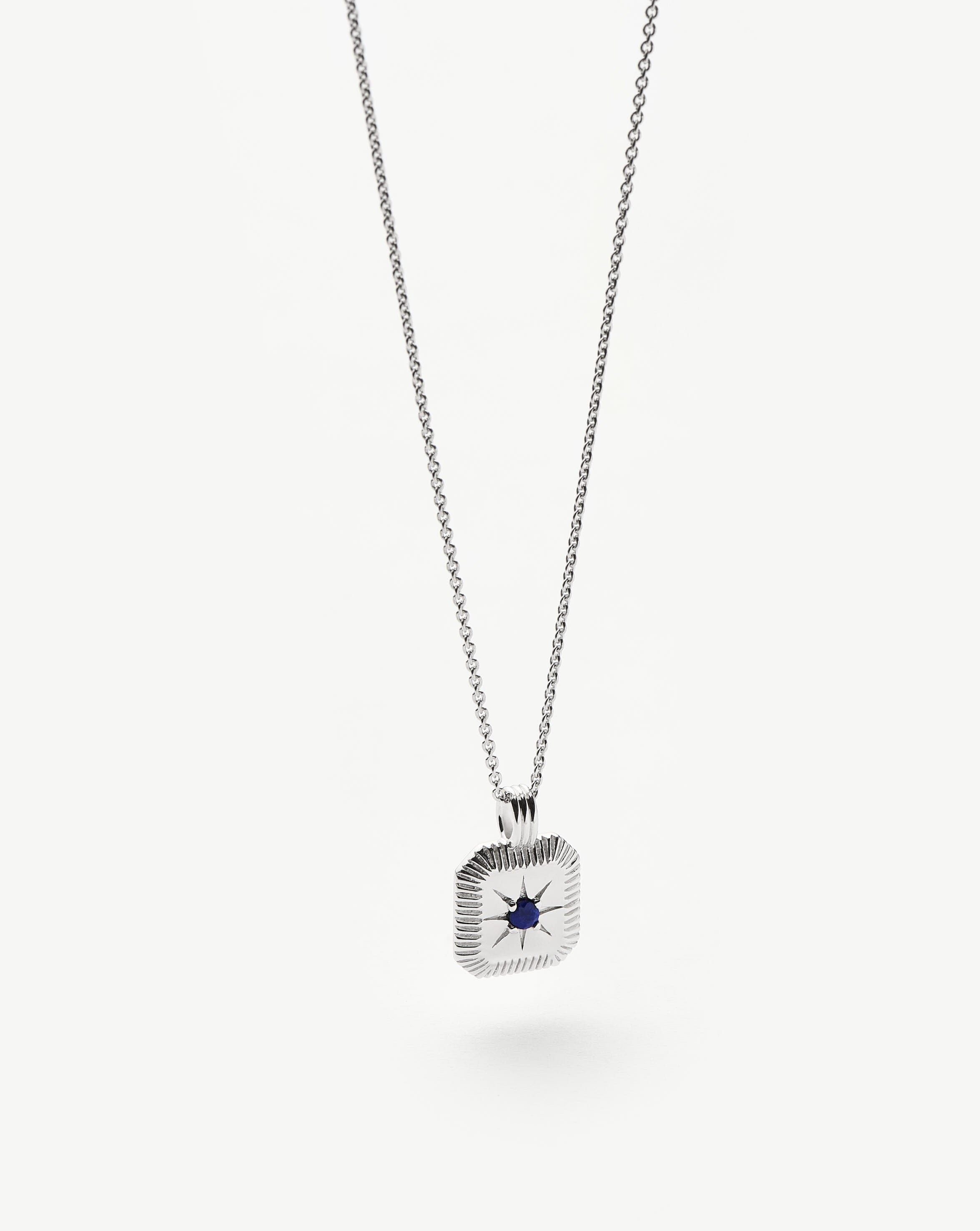 September Birthstone Pendant Necklace | Lapis/September