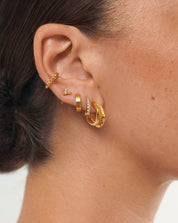 Serpent Double Mini Hoop Earrings