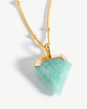 Shield Necklace | 18k Gold Vermeil/Amazonite