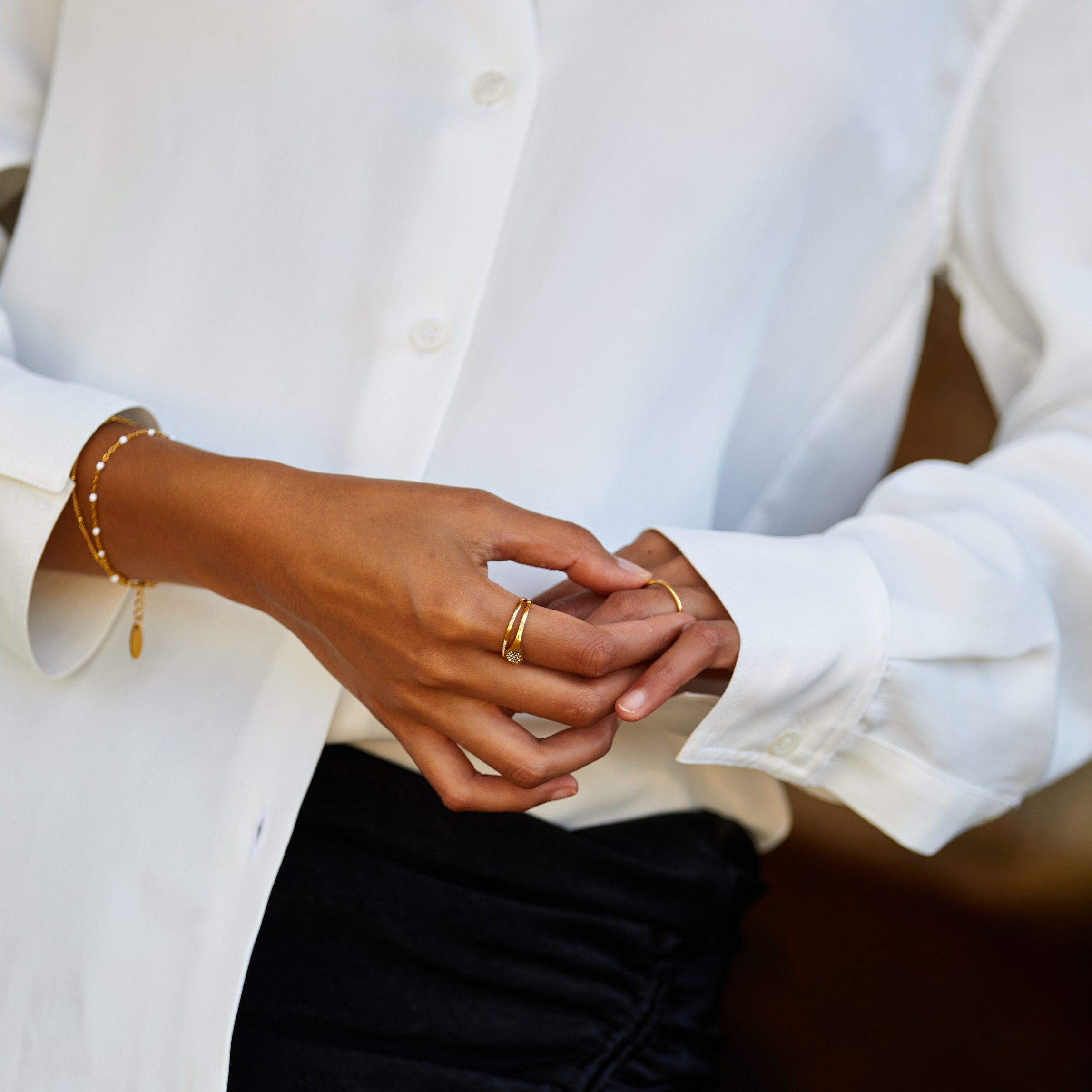 Sparkling Signet Ring