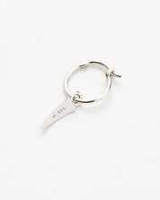 Single Silver Mini Claw Charm Hoop | Sterling Silver