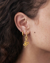 Snake Single Ovate Earring