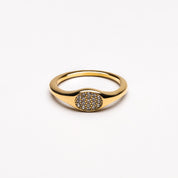 Sparkling Signet Ring