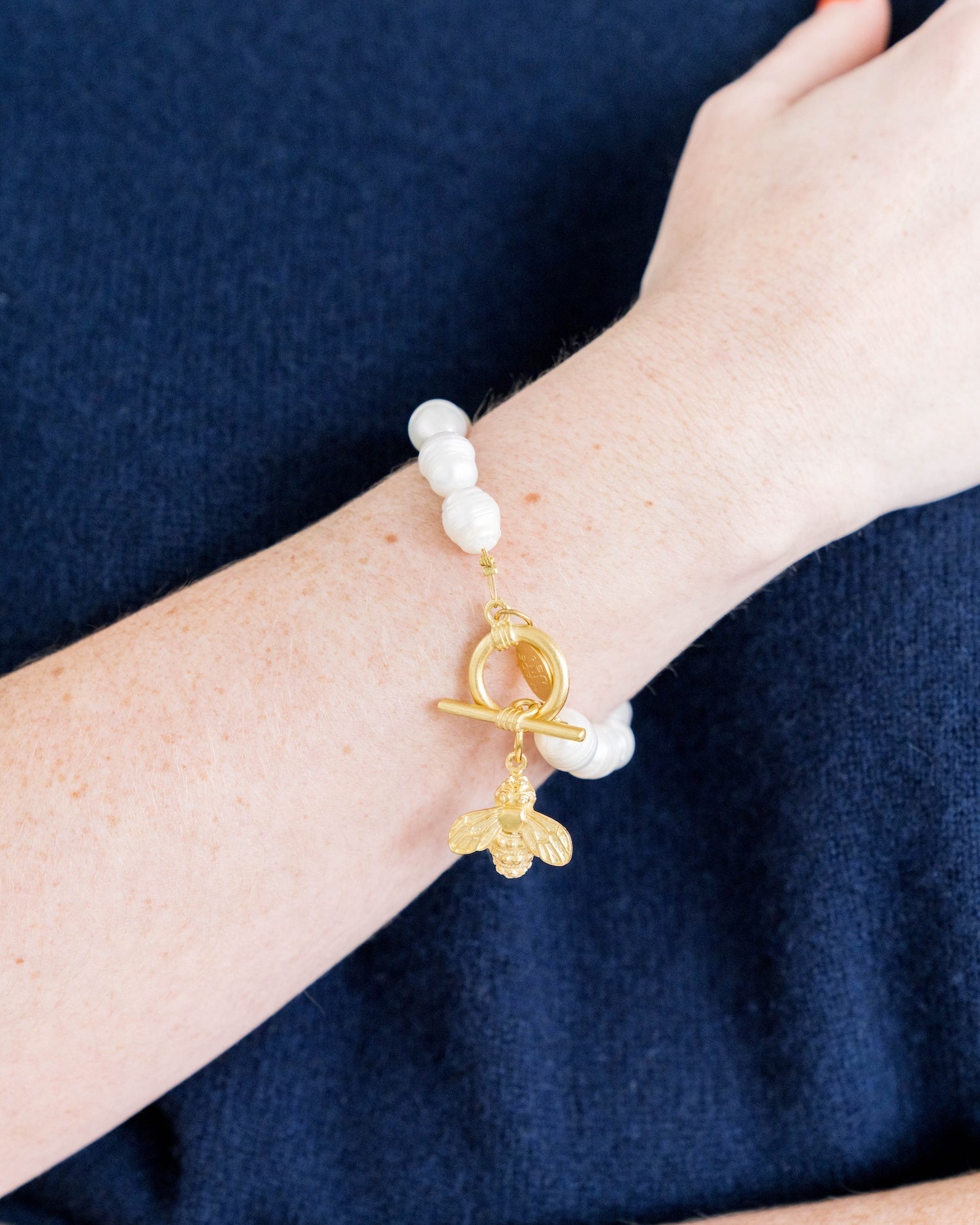 Honey Bee Pearl Bracelet