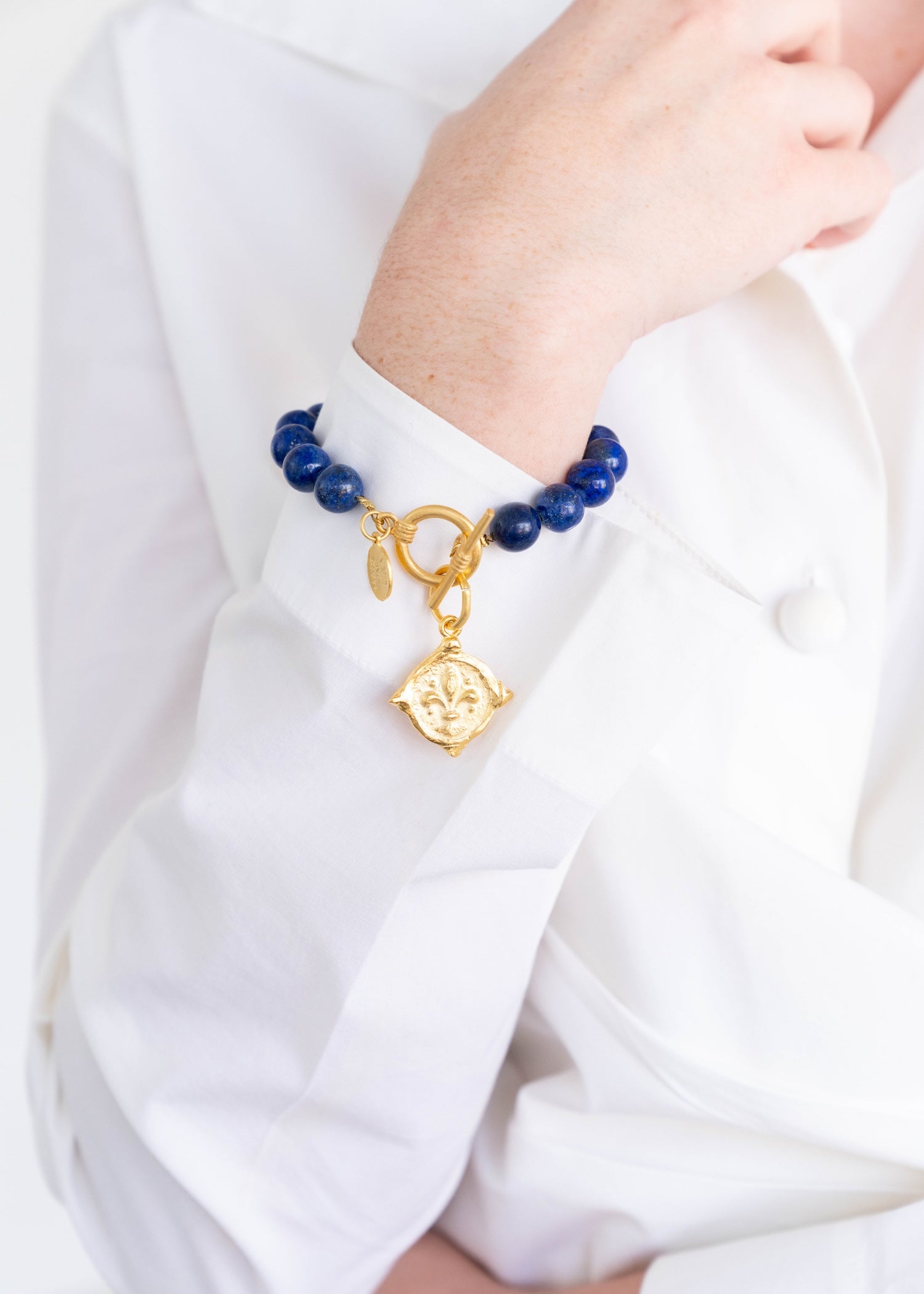 Fleur-De-Lis Stone Bracelet