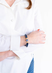 Navy Blue & White Charleston Bracelet III