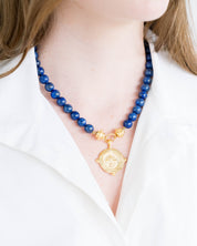 Fleur-De-Lis Stone Necklace