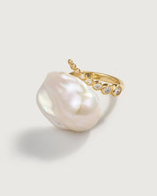 Starlit Splendor Baroque Pearl Ring