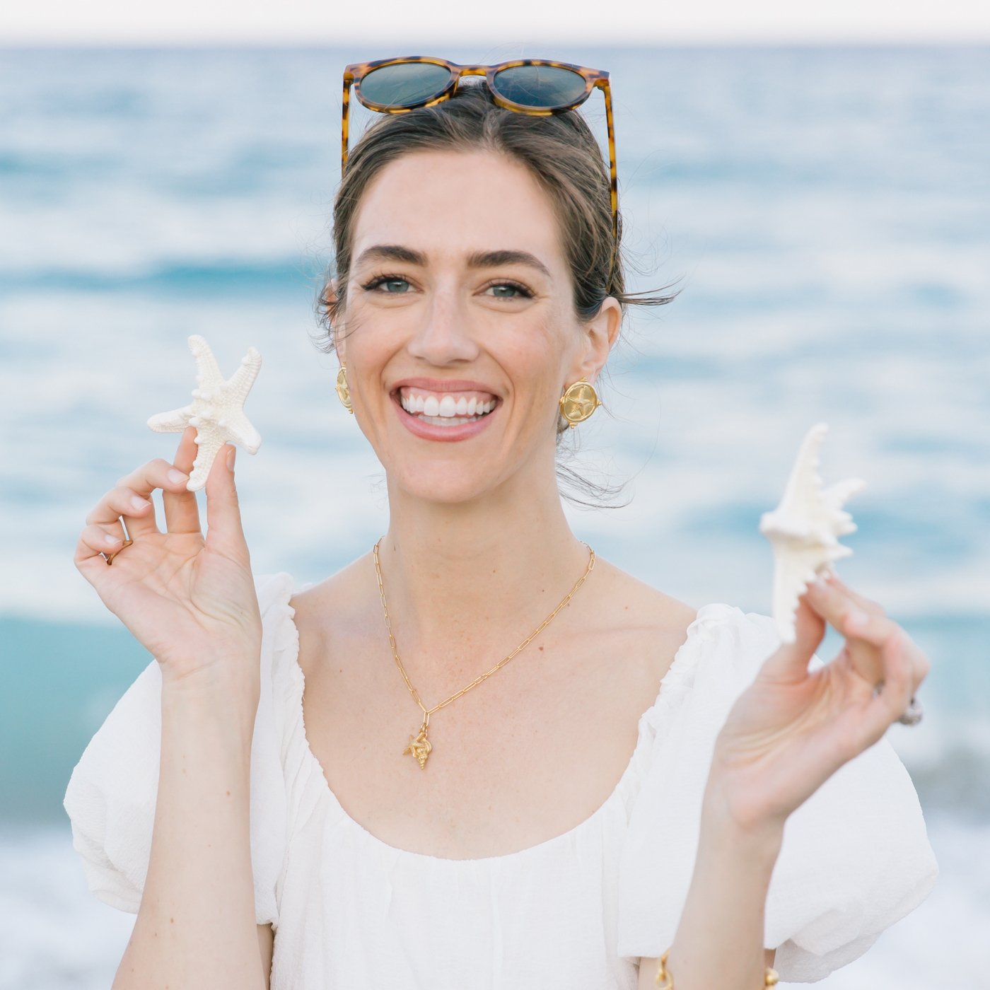 Starfish & Shell Paperclip Necklace