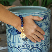 Gold Bee Intaglio Stone Bracelet