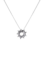 Sun Stud Necklace - Silver