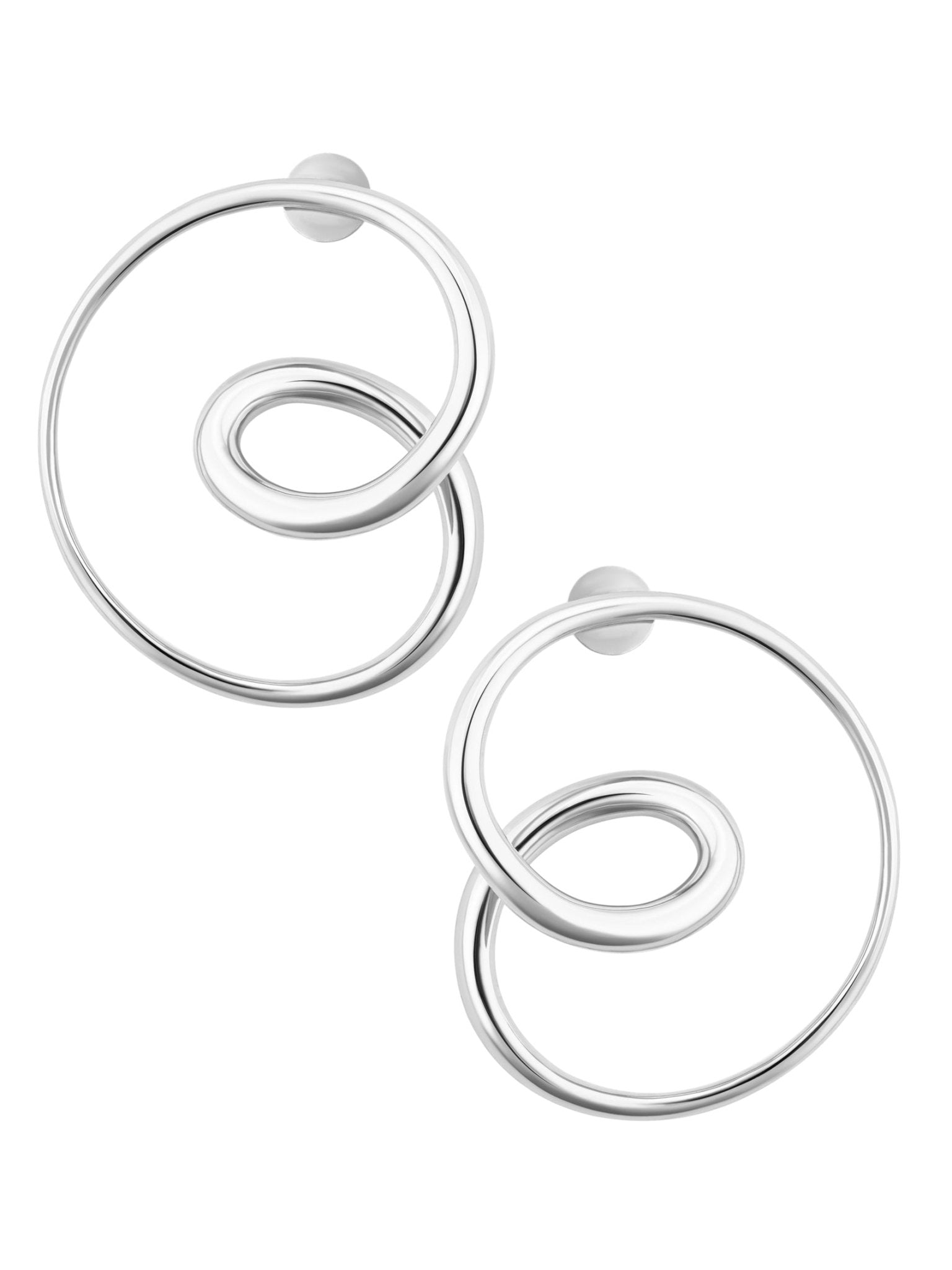 Swirly Medium Mismatched Hoops