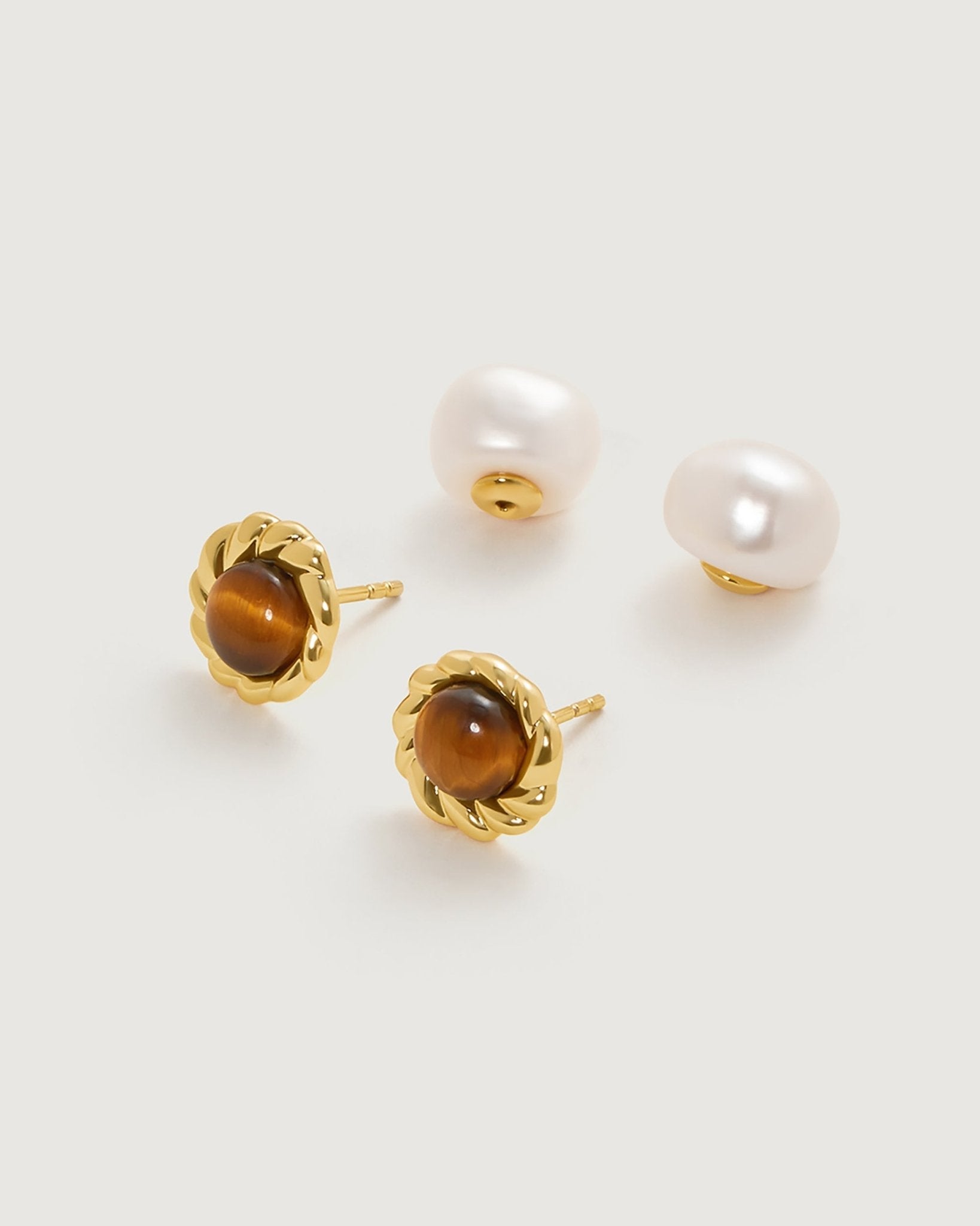 Tigerite Stud Earring