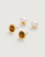 Tigerite Stud Earring